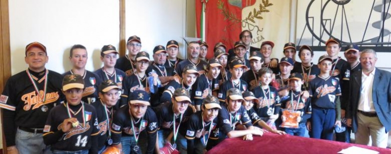 Baseball: il Comune premia i Falcons, neo campioni d’Italia giovanili