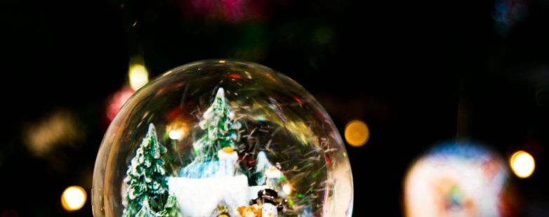Natale dentro palla di cristallo