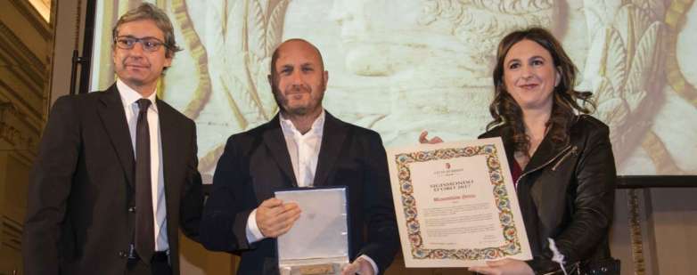 Max Sirena durante la premiazione del Sigismondo d'Oro