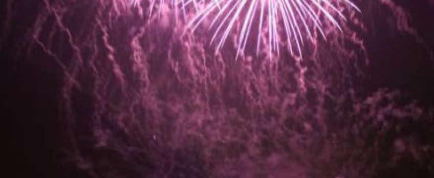 Fuochi d'artificio notte rosa